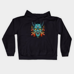 Japanese Tattoo Demon Art Kids Hoodie